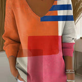 Беатрице – Пуловер от плетиво с V-образно деколте