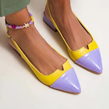 Йоана | Елегантни балерини с контрастен пръстен и двуцветни акценти за изискан вид