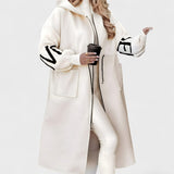 ПЕГИ - Дамско яке с плетени ръкави и качулка