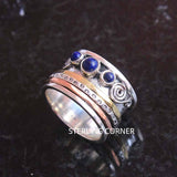 Бохемски сапфирен медитационен пръстен