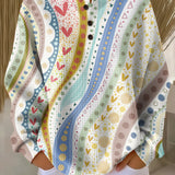 Луна | Пуловер с цветни райета