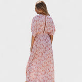 Вилма - Розова бохо рокля с разрез