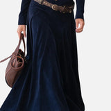 Калина™ – Макси велурена рокля с колан