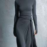 Гергана | Макси рокля с страничен възел