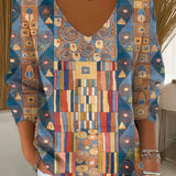 Беатрисе – Пуловер от плетена материя с V-образно деколте