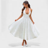 Жулиета – Миди рокля с халтер деколте