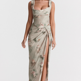 Ивел | Рокля с разрез и цепка