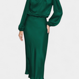 Мария Макси Рокля с Висок Яка и Цветни Детайли