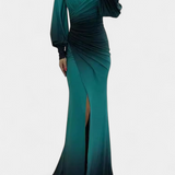 Силвяна Макси Рокля Омбре с Отворени Рамена