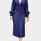 Веселка Дълга Рокля с Дълги Ръкави и V-Изрез