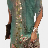 Ена Миди Рокля Без Временски Рамки с Кръгло Деколте